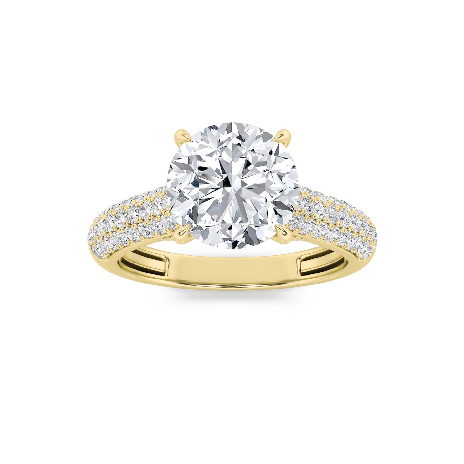 Front Detaied Hidden Halo Accent Shank