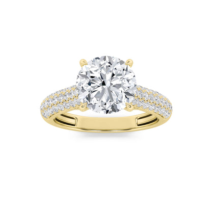 Front Detaied Hidden Halo Accent Shank
