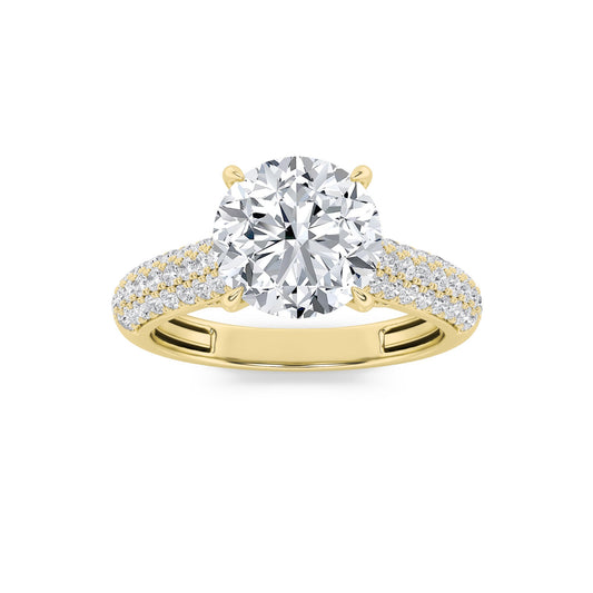 Front Detaied Hidden Halo Accent Shank