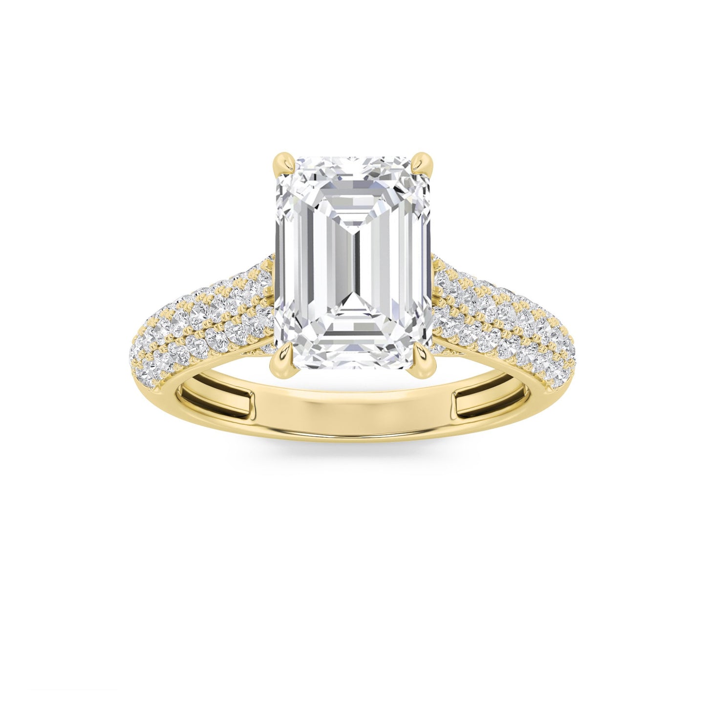 Front Detaied Hidden Halo Accent Shank