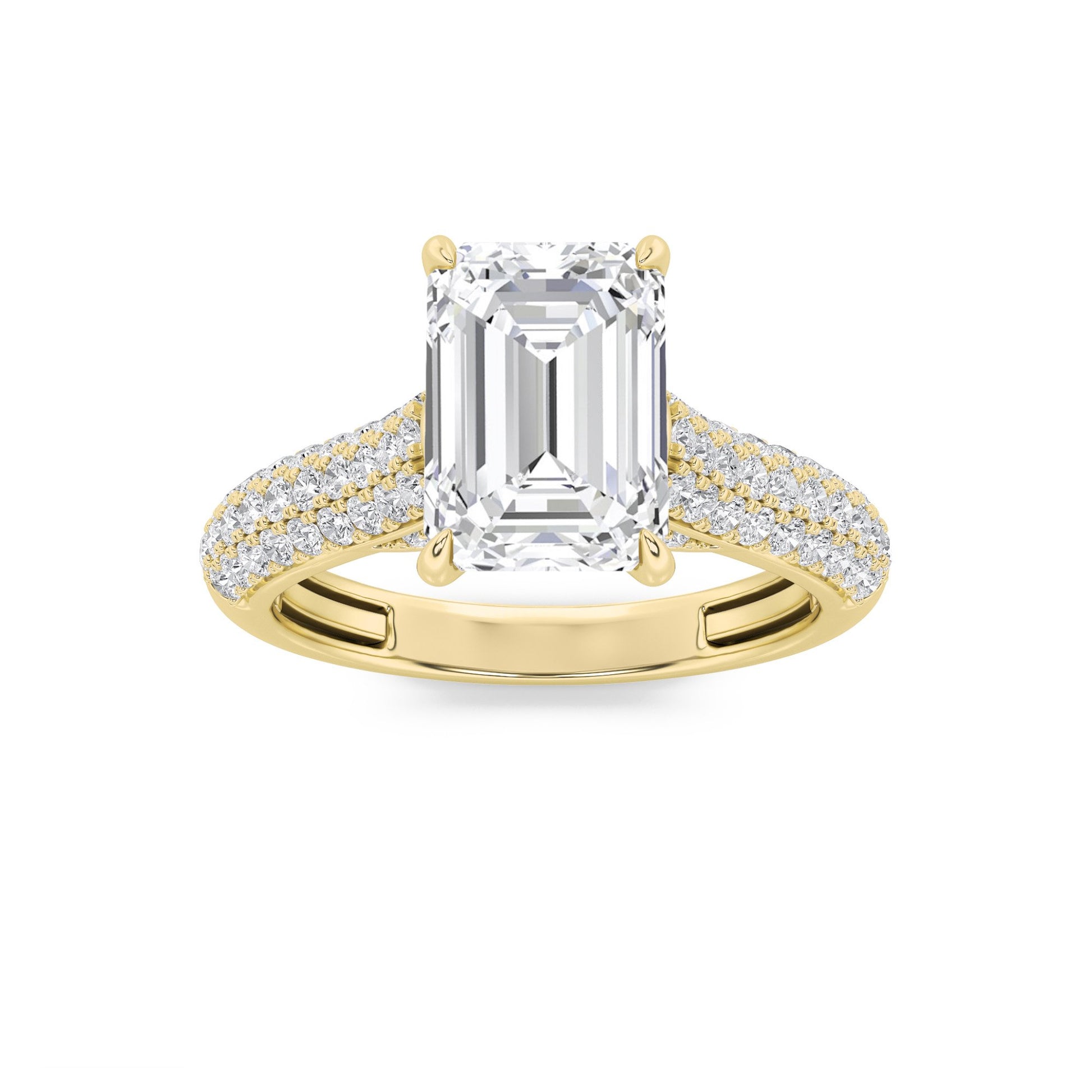 Front Detaied Hidden Halo Accent Shank