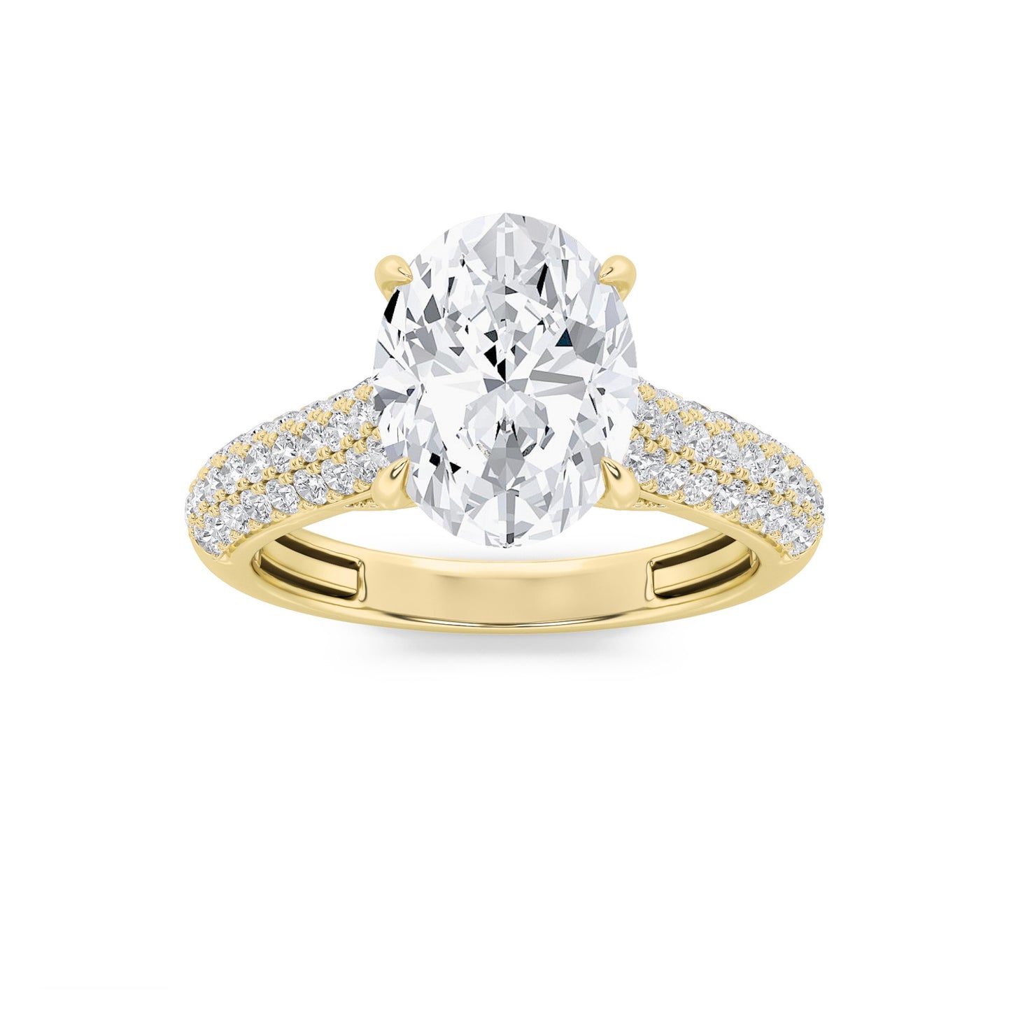 Front Detaied Hidden Halo Accent Shank