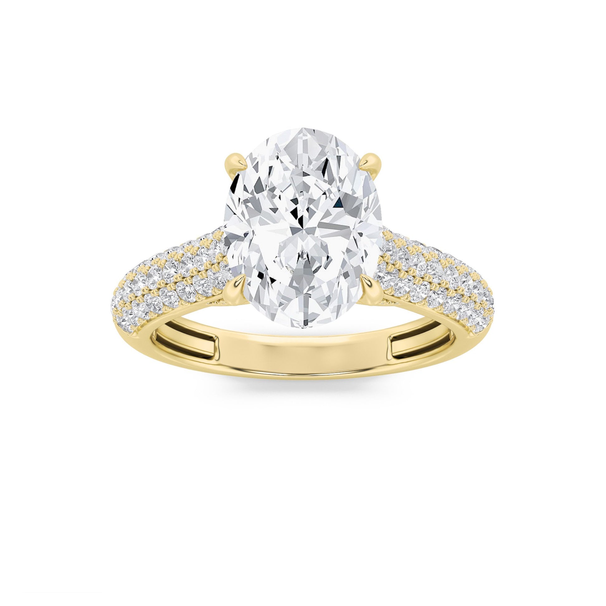 Front Detaied Hidden Halo Accent Shank