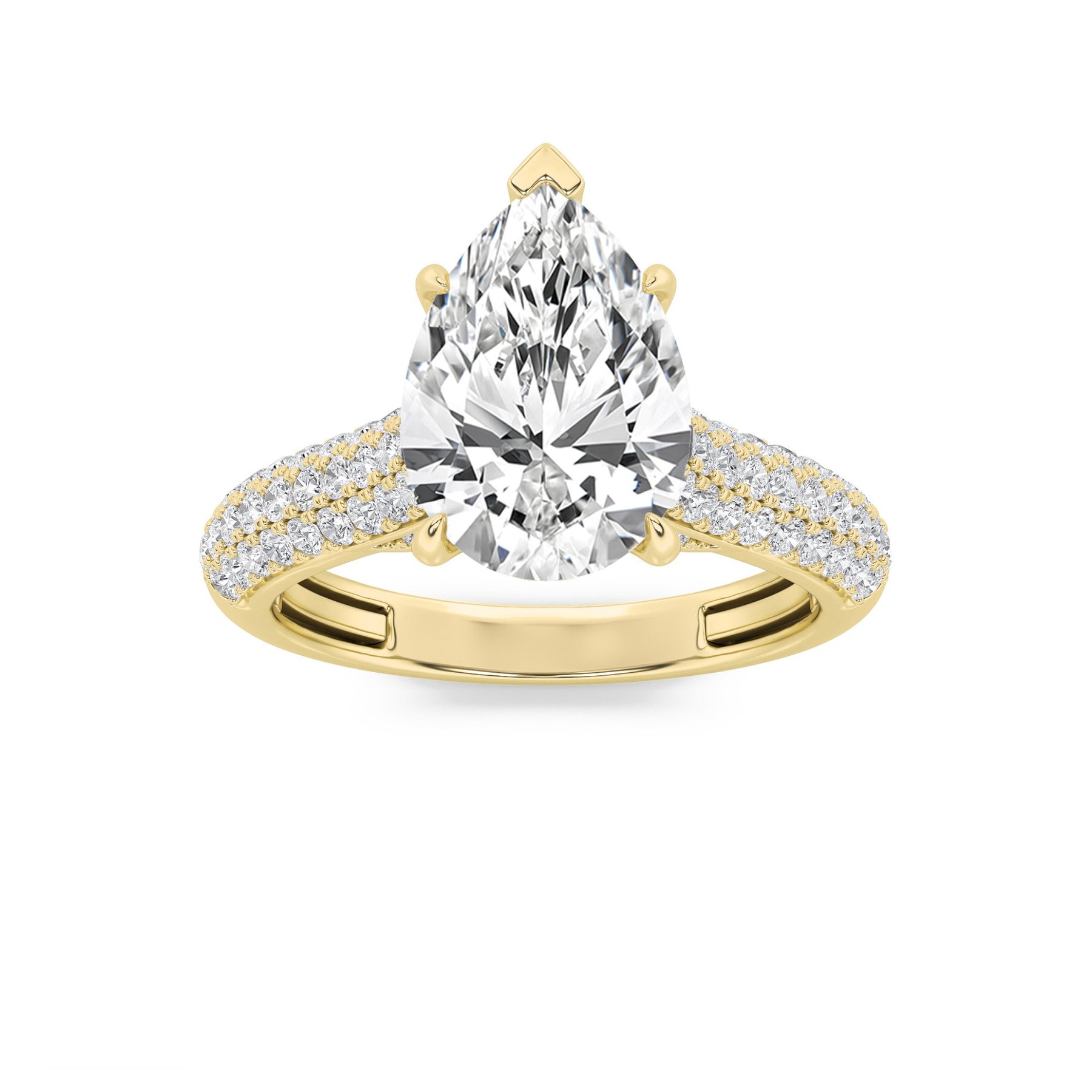 Front Detaied Hidden Halo Accent Shank