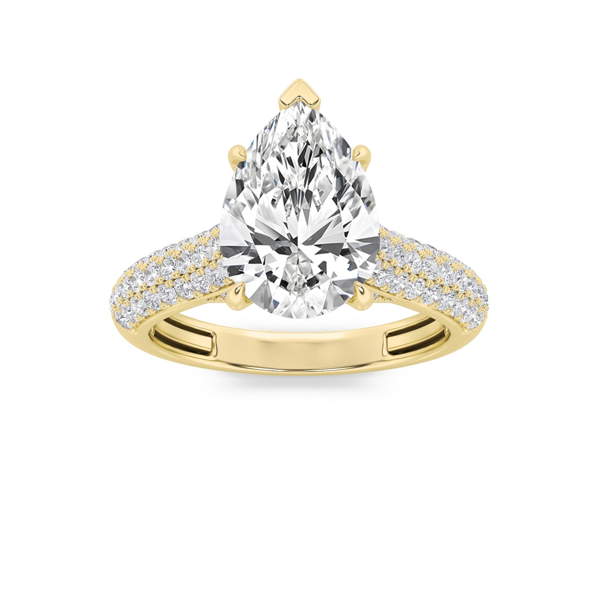 Front Detaied Hidden Halo Accent Shank