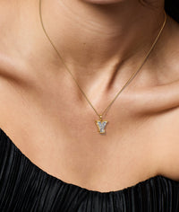 9MM ALPHABET SOLITAIRE DIAMOND LETTER PENDANT